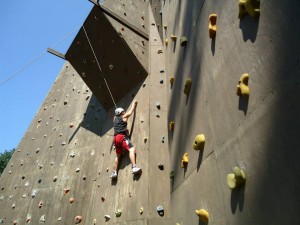 Rock wall climbing